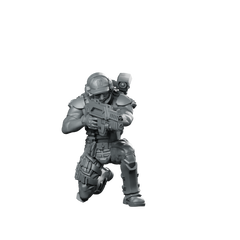 Pvt Chris Lo Miniature Sci-Fi Machine Gunner Soldier Miniature 360 Spin 01