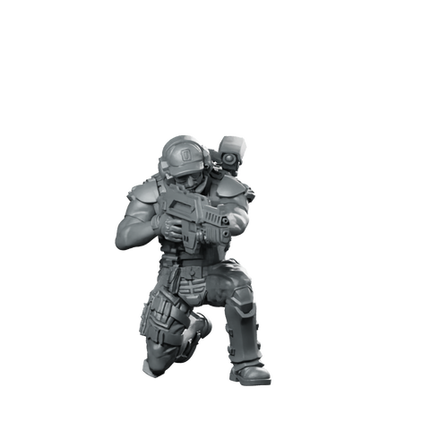 Pvt Chris Lo Miniature Sci-Fi Machine Gunner Soldier Miniature 360 Spin 01
