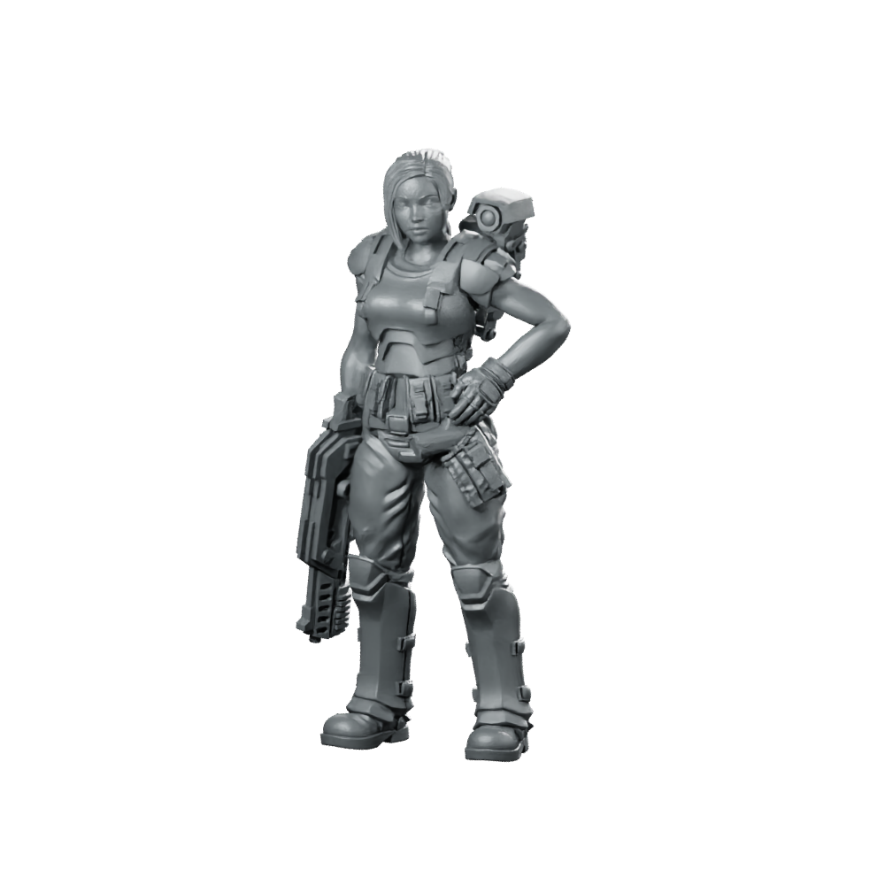 Human Colonial Marine Pvt Claire Grayfield Miniature Sci-Fi Miniature 360 Spin 01