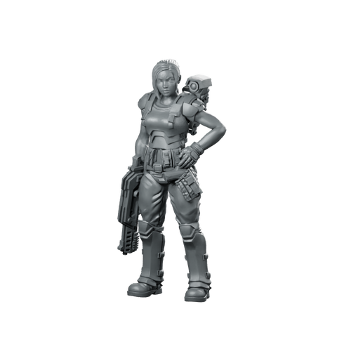 Human Colonial Marine Pvt Claire Grayfield Miniature Sci-Fi Miniature 360 Spin 01