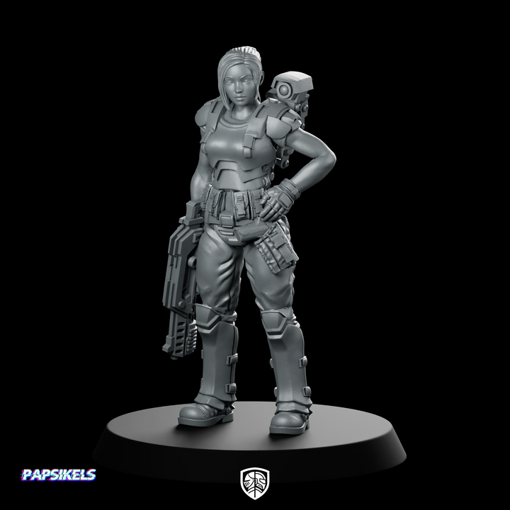 Menschliche Kolonialmarine Pvt Claire Grayfield Miniatur