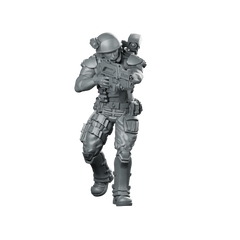 Pvt Dave Olsen Miniature Sci-Fi Combat Cameraman Miniature 360 Spin 01