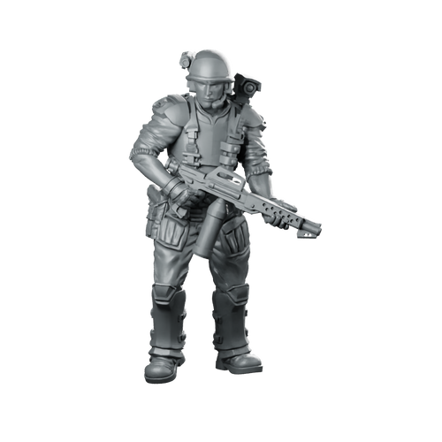 Human Colonial Marine Pvt Lance Lyles Miniature Armed Miniature 360 Spin 01