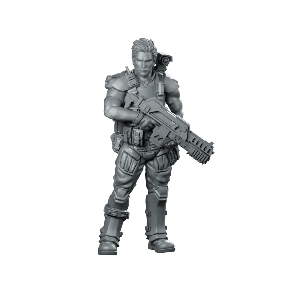 Human Colonial Marine Pvt Leon Hennesy Miniature Sci-Fi Miniature 360 Spin 01