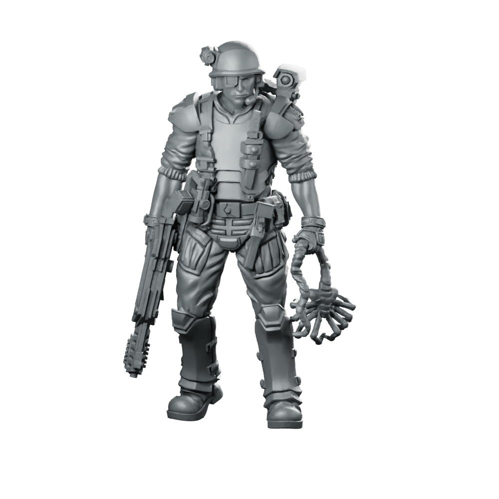Human Colonial Marine Pvt Michael Brown Miniature Cinematographer Miniature 360 Spin 01