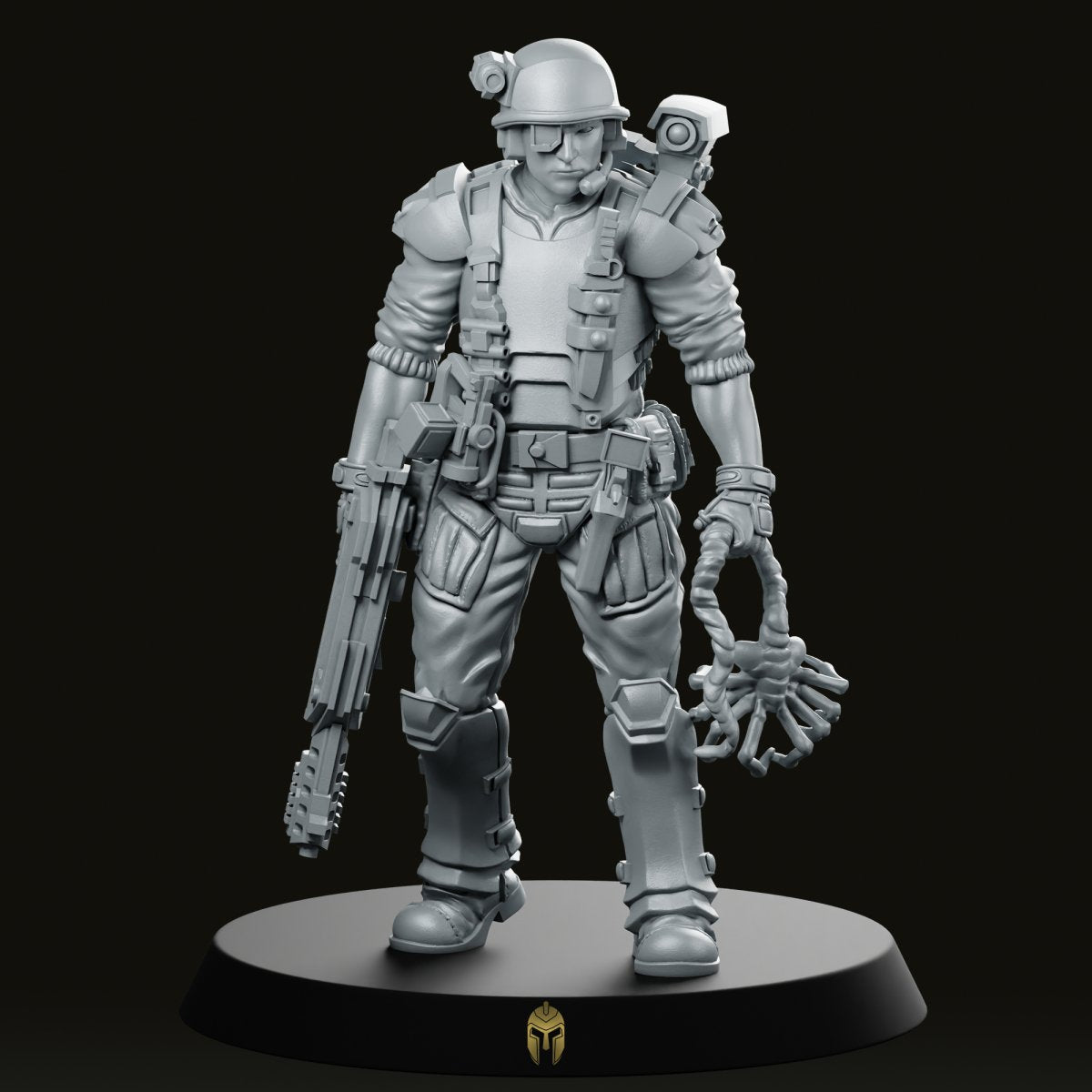 Human Colonial Marine Pvt Michael Brown Miniature - Papsikels Miniatures - We Print Miniatures