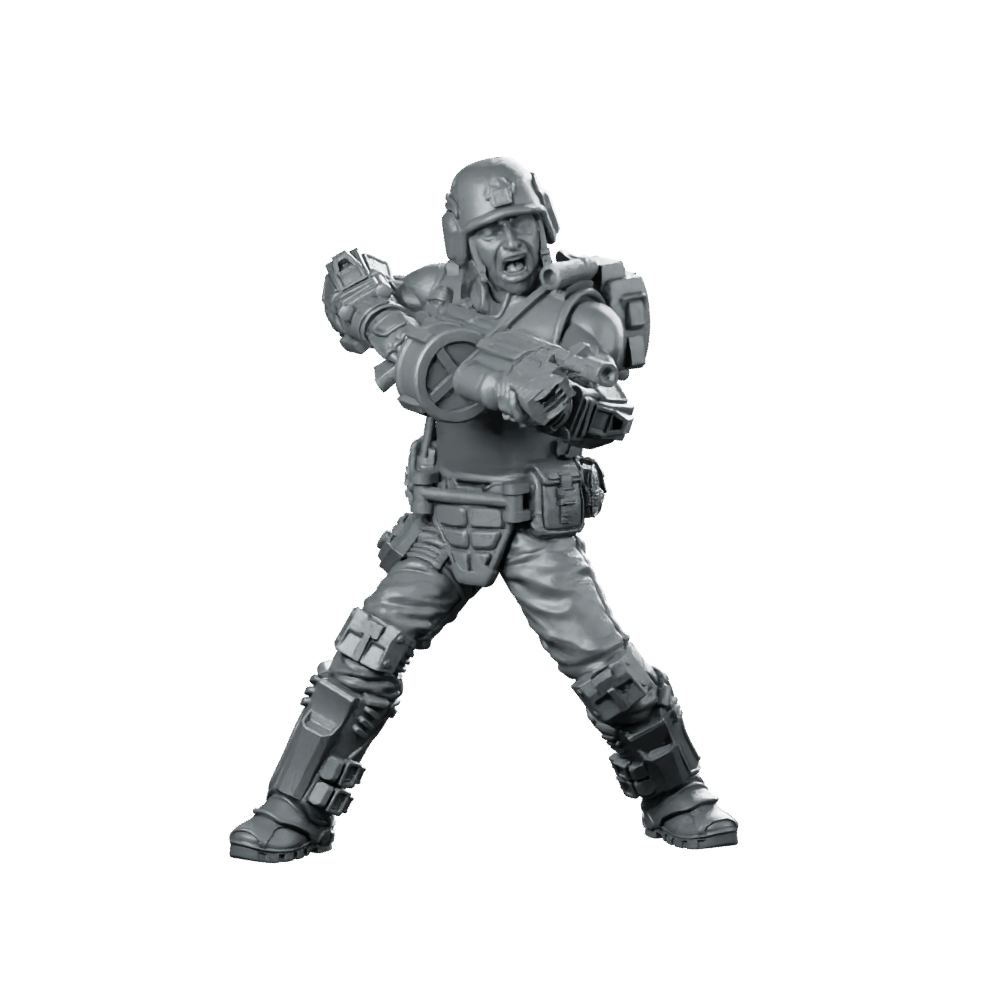 Human Colonial Marine Pvt Sean Keegan Miniature Sci - Fi - Papsikels Miniatures - We Print Miniatures