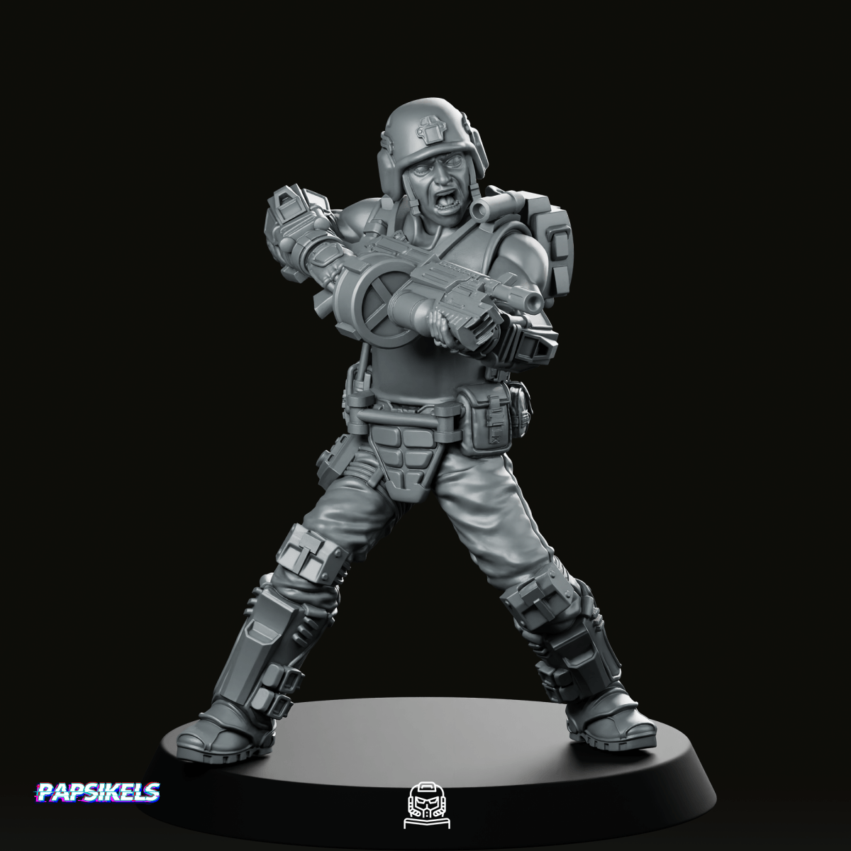 Human Colonial Marine Pvt Sean Keegan Miniature - Papsikels Miniatures - We Print Miniatures