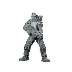 Willy Miller Scifi Soldier Quadro Kantos Miniature Blaster Miniature 360 Spin 01
