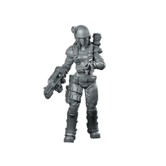 Human Colonial Marine Rika Miniature Sci-Fi Soldier Trooper Miniature 360 Spin 01