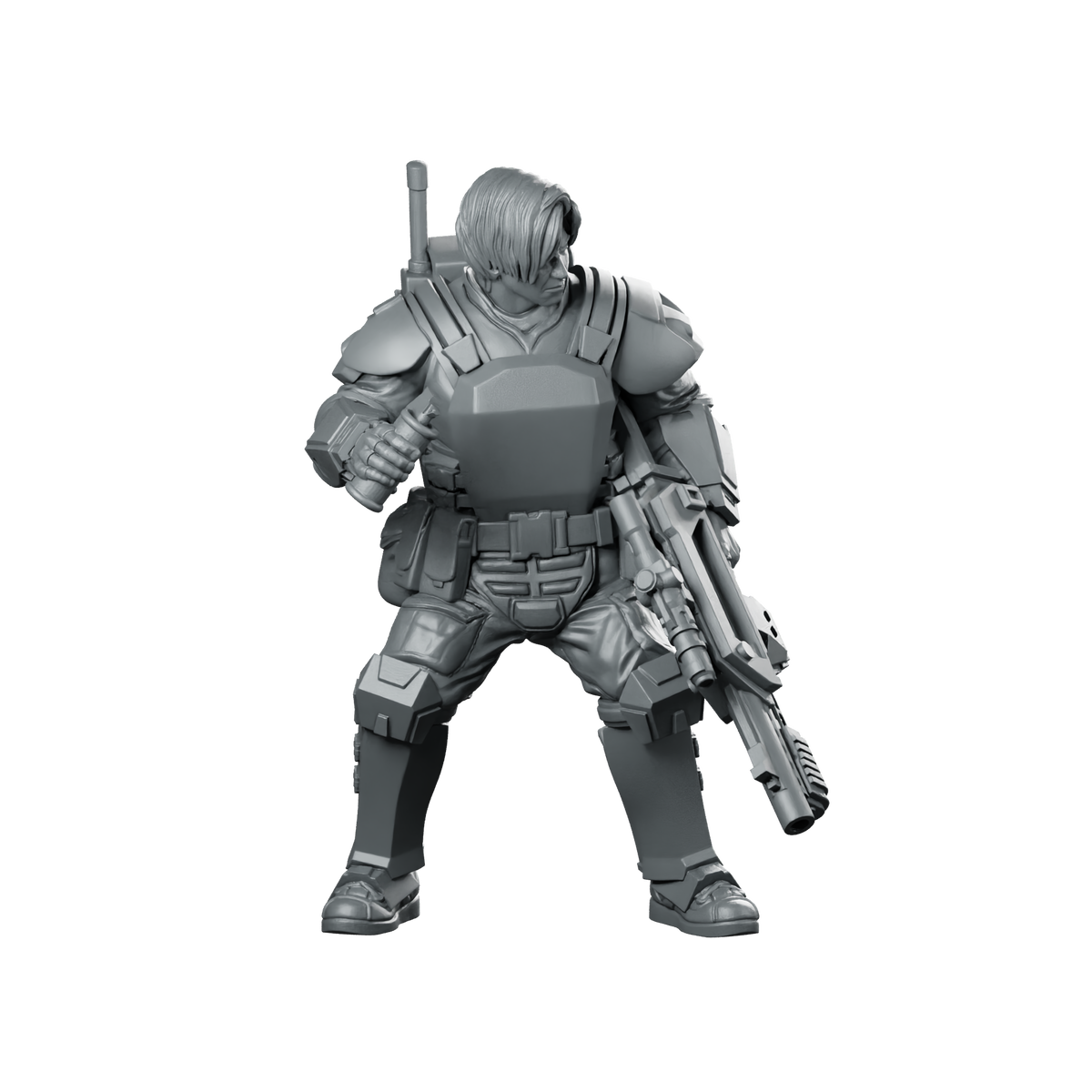 Human Colonial Marine Ryan Kennedy Sci Fi Miniature 360 Spin 01