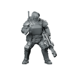 Human Colonial Marine Ryan Kennedy Sci Fi Miniature 360 Spin 01