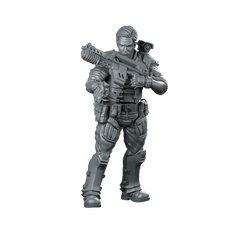 Human Colonial Marine Sgt James Meadows Miniature Sci-Fi Miniature 360 Spin 01