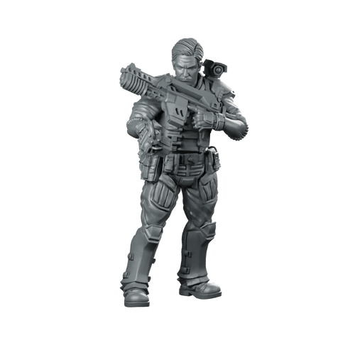 Human Colonial Marine Sgt James Meadows Miniature Sci-Fi Miniature 360 Spin 01