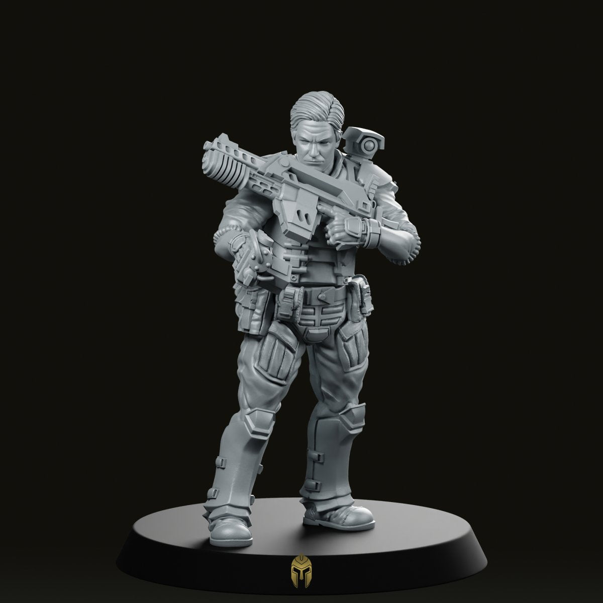 Human Colonial Marine Sgt James Meadows Miniature - Papsikels Miniatures - We Print Miniatures