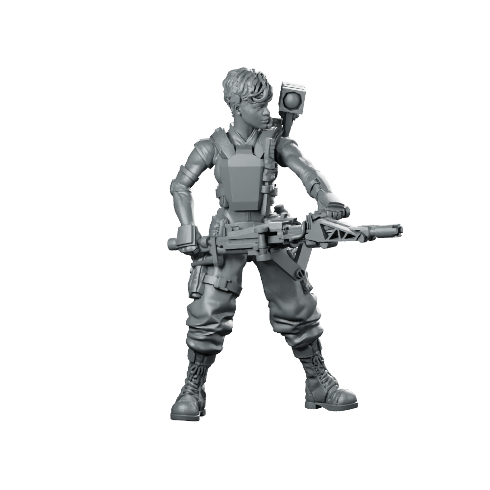 Smart Gunner Riya Miniature Sci-Fi Camera Operator Miniature 360 Spin 01