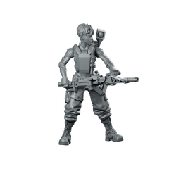 Smart Gunner Riya Miniature Sci-Fi Camera Operator Miniature 360 Spin 01