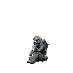 Human Colonial Marine Sniper Aryan Wolva Tactical Miniature 360 Spin 01