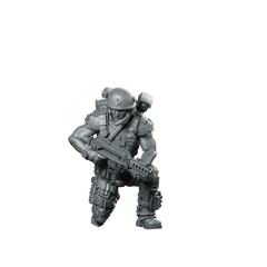 Colonial Medic Alex Webner Miniature Sci-Fi Battlefield Support Miniature 360 Spin 01