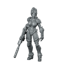 Human Covert Operative Agent Avon Davila 1 Miniature 360 Spin 01