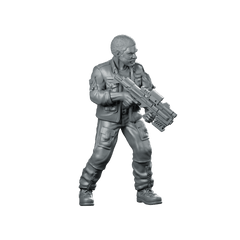 Human Cyborg Chief Security Officer 2 Miniature Sci - Fi - Papsikels Miniatures - We Print Miniatures