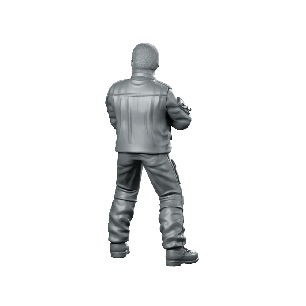 Human Cyborg Chief Security Officer 2 Miniature Sci - Fi - Papsikels Miniatures - We Print Miniatures