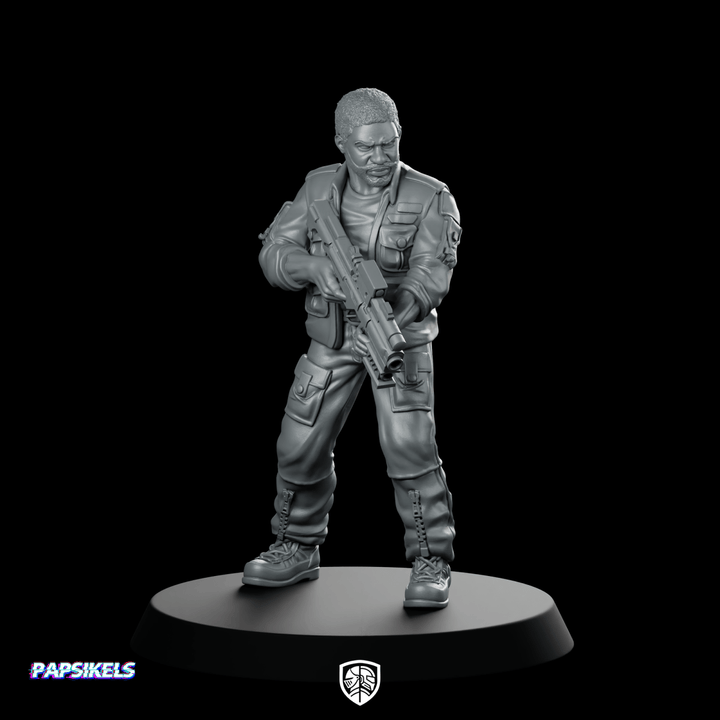 Human Cyborg Chief Security Officer 2 Miniature Sci-Fi