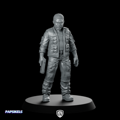 Human Cyborg Chief Security Officer 3 Miniature Sci-Fi