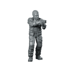 Human Cyborg Chief Security Officer 2 Miniature Sci - Fi - Papsikels Miniatures - We Print Miniatures
