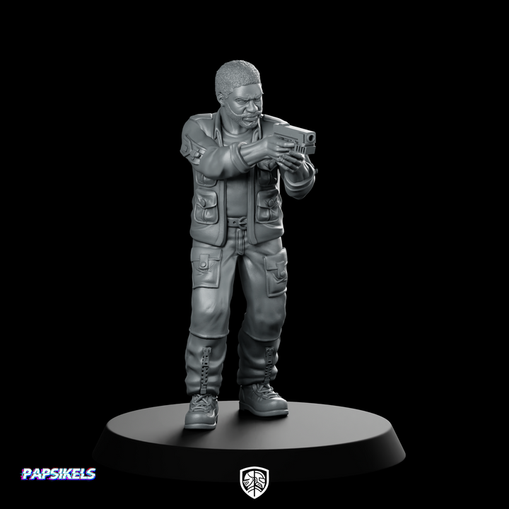 Miniatur-Sicherheitschef aus menschlichem Cyborg