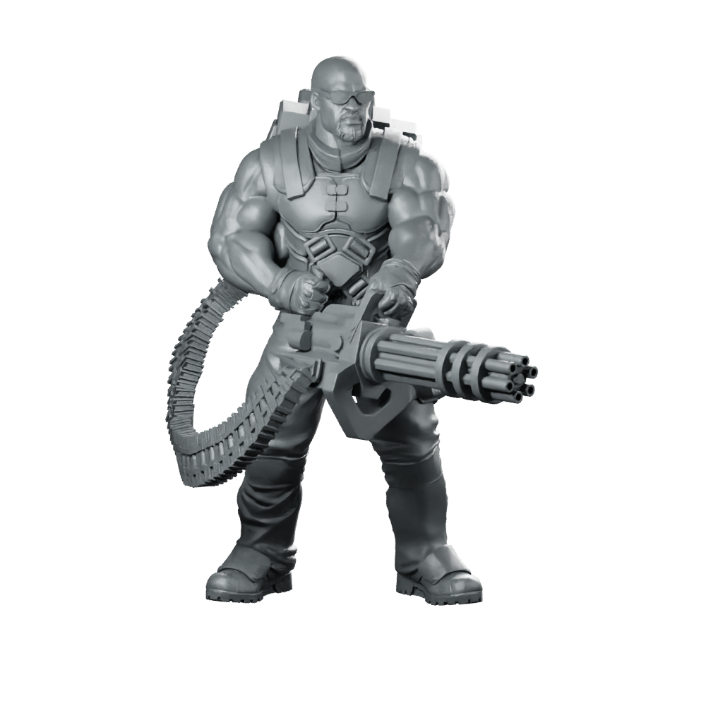 Human Gunner Code Name Sanctifier Miniature Heavy Sci-fi Miniature 360 Spin 01