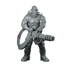 Human Gunner Code Name Sanctifier Miniature Heavy Sci-fi Miniature 360 Spin 01