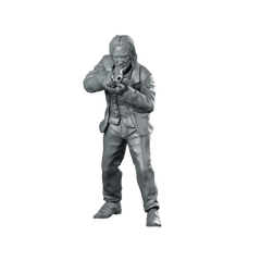 Code Name John Winter Miniature Cyberpunk Pistol Agent Miniature 360 Spin 01