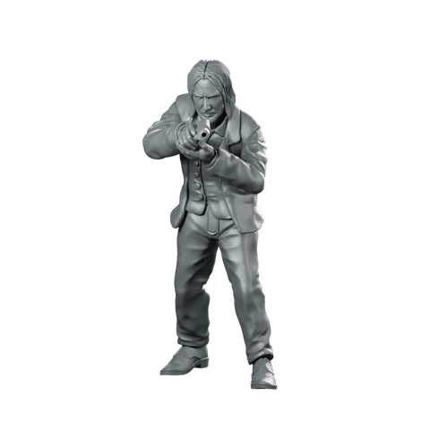 Code Name John Winter Miniature Cyberpunk Pistol Agent Miniature 360 Spin 01