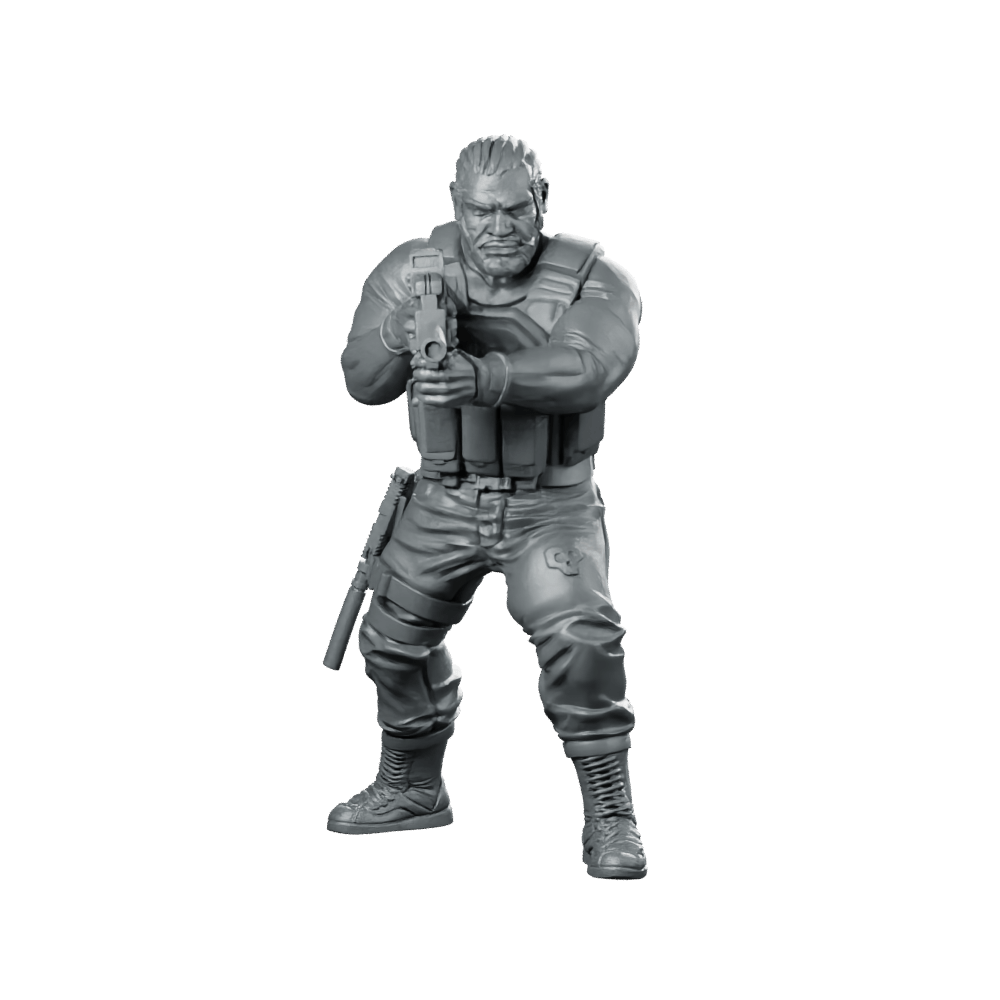 Human Marine Code Name Bishop Miniature Sci - Fi Mercenary - Papsikels Miniatures - We Print Miniatures