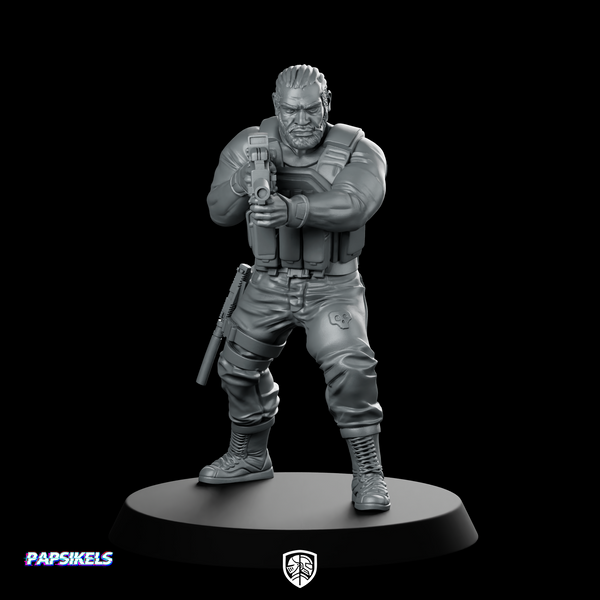 Human Marine Code Name Bishop Miniature Sci-Fi Mercenary