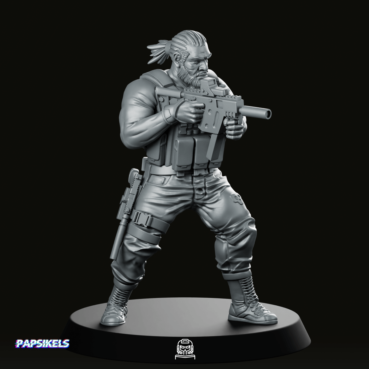 Human Marine Code Name Bishop Miniature - Papsikels Miniatures - We Print Miniatures