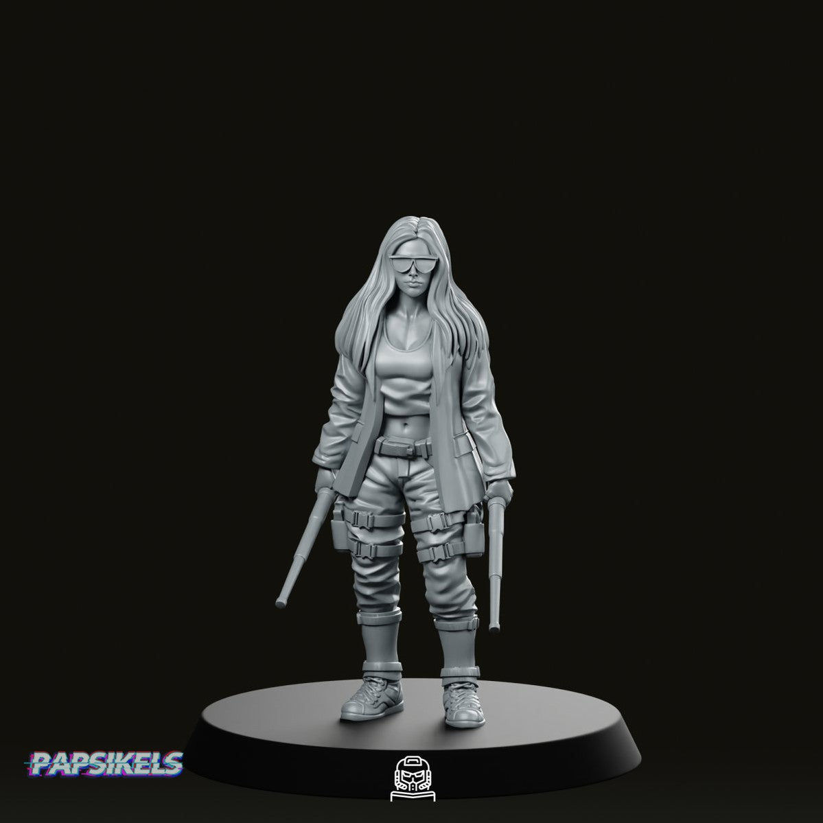 Human Melee Weapon Specialist Serena Miniature - Papsikels Miniatures - We Print Miniatures