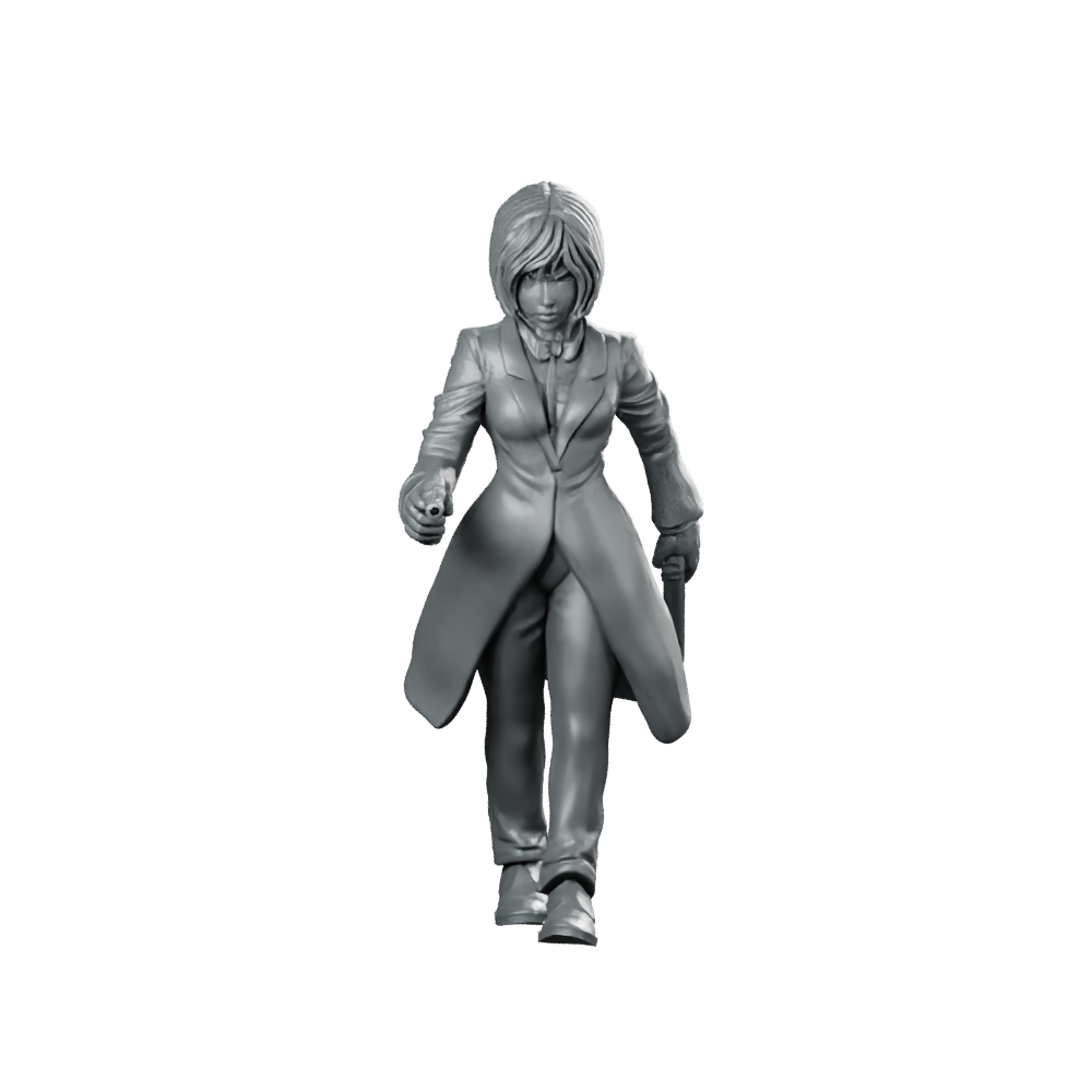 Human Petite Killer Codename Devilah Agent Operative Miniature 360 Spin 01