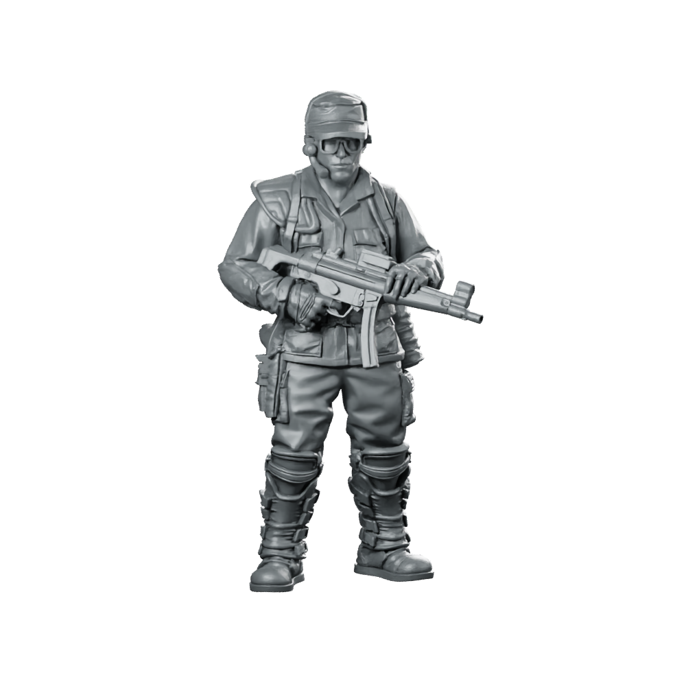 Human Resilience Fighter Benjur Saturno Tactical Trooper Miniature 360 Spin 01