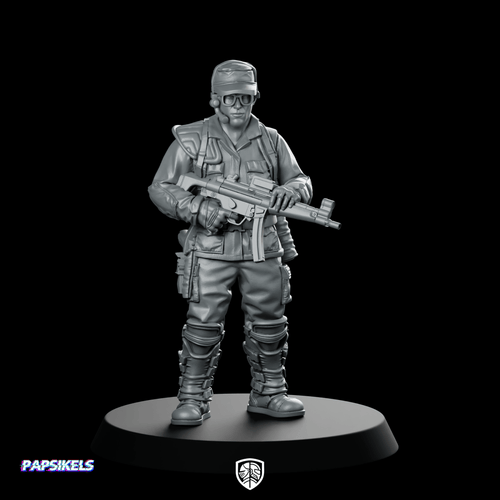 Human Resilience Fighter Benjur Saturno Tactical Trooper - Papsikels Miniatures - We Print Miniatures