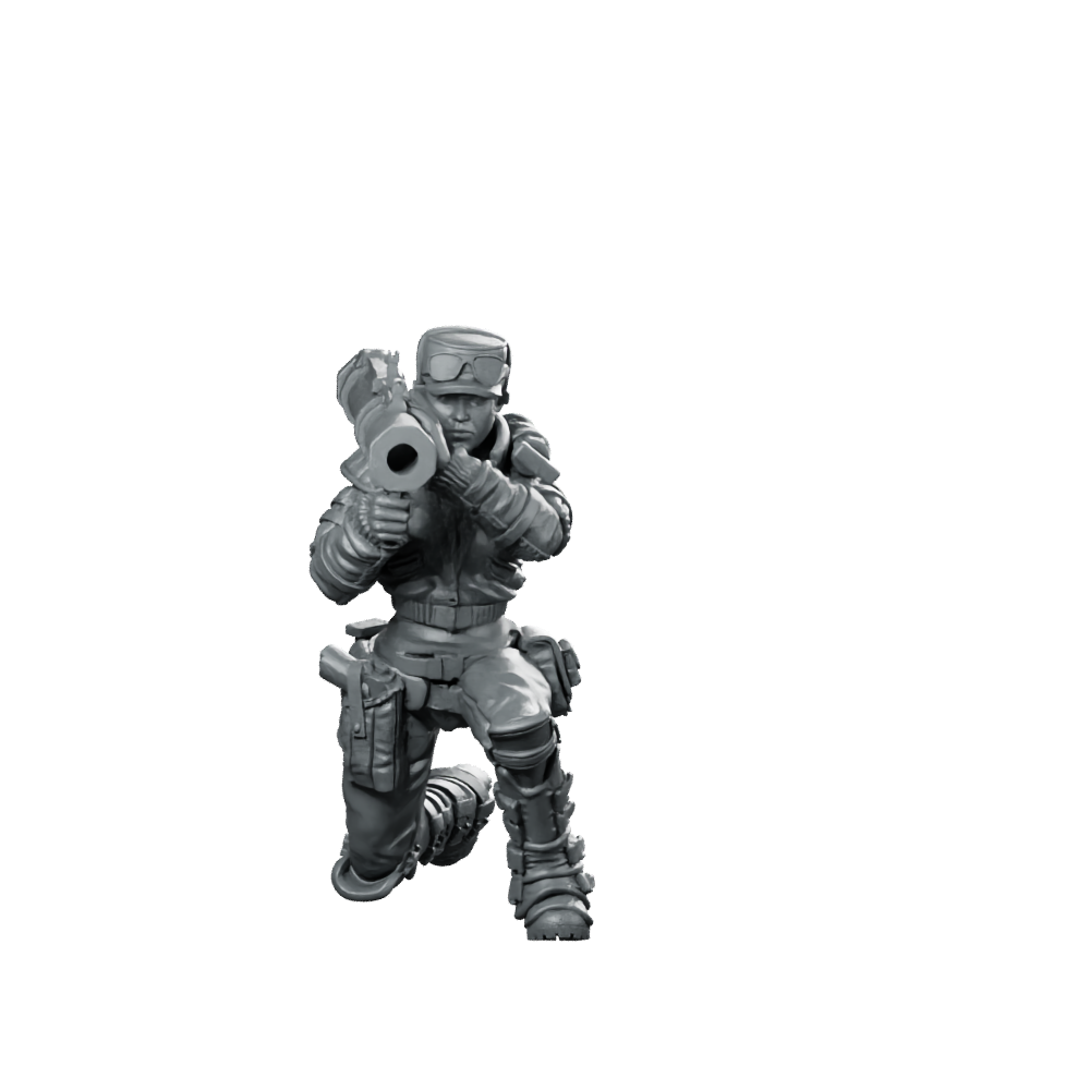 Human Resilience Fighter Jennifer Baleys Rocket Trooper Miniature 360 Spin 01