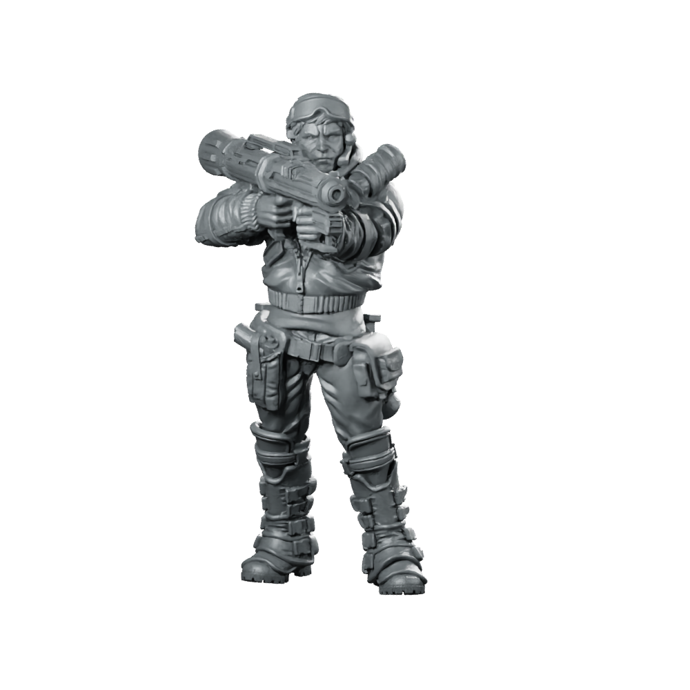 Human Resilience Fighter Laser Cannon Dave Padua Miniature 360 Spin 01