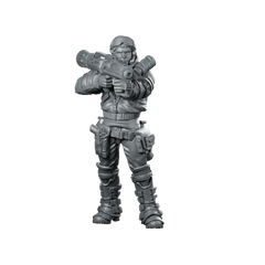 Human Resilience Fighter Laser Cannon Dave Padua Miniature 360 Spin 01