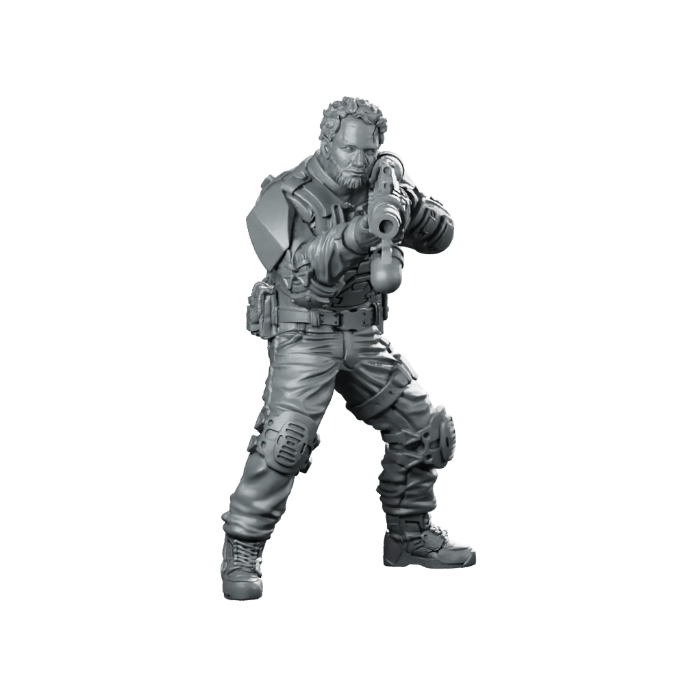 Human Resistance Founder Leader Tactical Rifleman Miniature 360 Spin 01