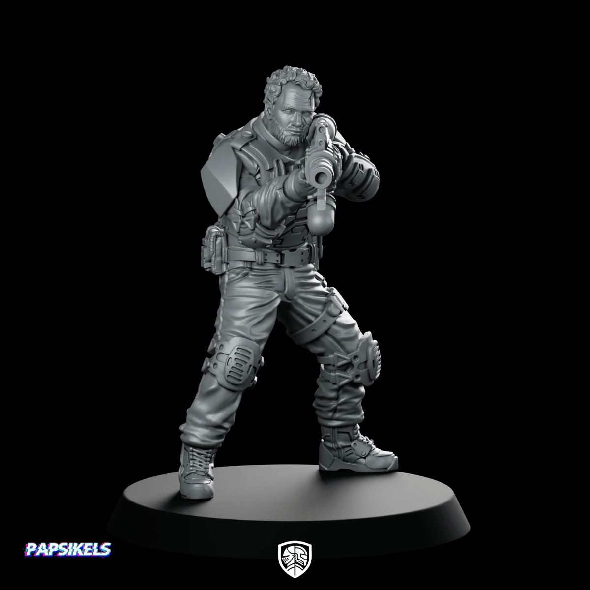 Human Resistance Founder Leader Tactical Rifleman | We Print Miniatures
