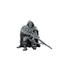 Human Sniper Code Name Guardian Miniature Stealth Sci - Fi - Papsikels Miniatures - We Print Miniatures
