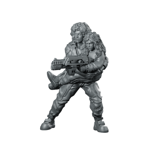 Aliens Lannie with Child Miniature Sci-Fi Heroine Miniature 360 Spin 01