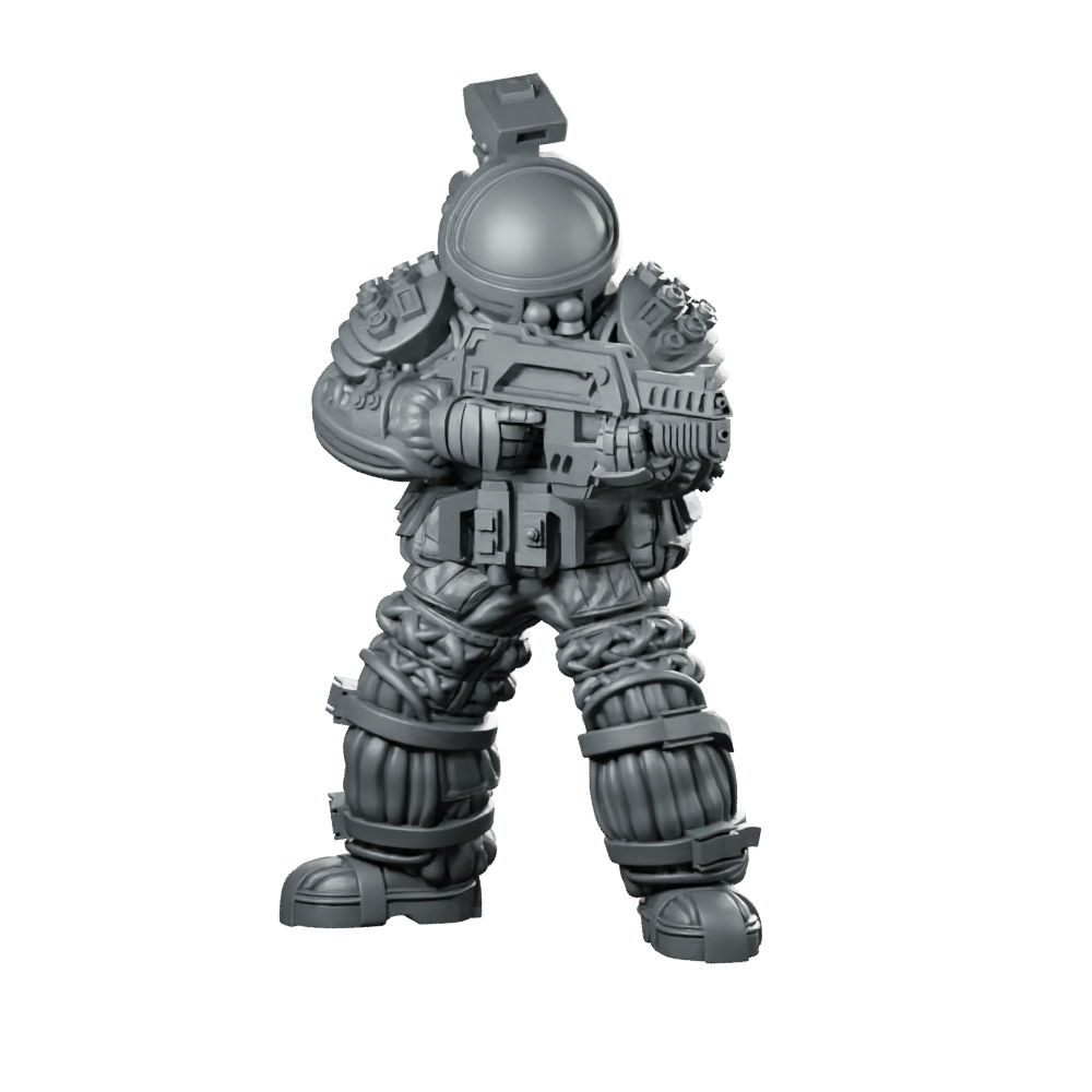 Marine Encounter Suit Alpha Miniature Sci-Fi Power-Armored Trooper Miniature 360 Spin 01