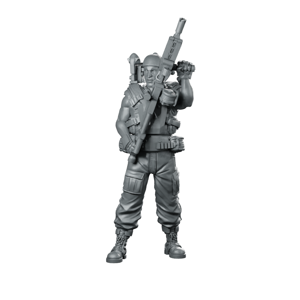 Jake Roberts Alien Marine Miniature Sci-Fi Soldier Miniature 360 Spin 01
